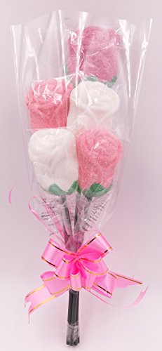 Ramo de rosas de espuma dulce marshmallow golosina gominola - San Valentín